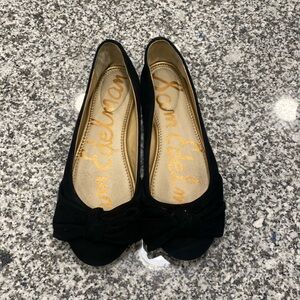 Sam Edelman black flats with bow